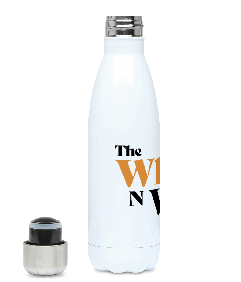 Whiskey n White Stainless Steel Water Bottle